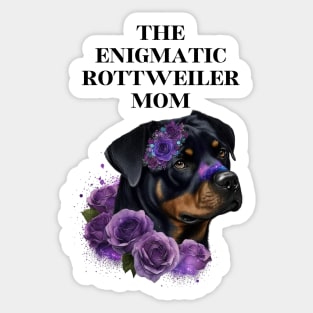 Rottweiler Mom Slogan Sticker